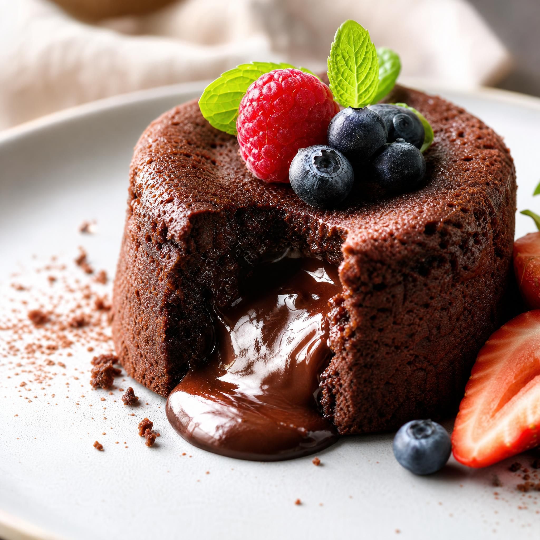 Coulant chocolat sans gluten