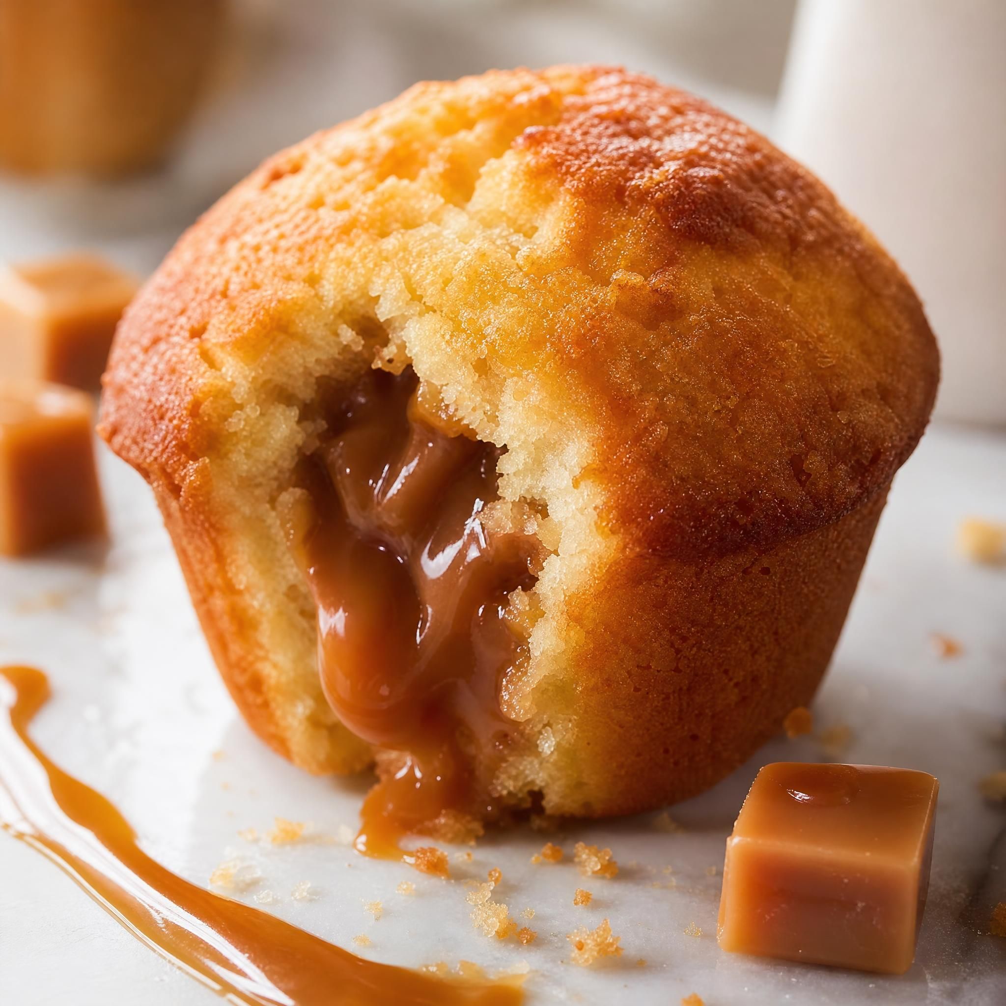 Muffin fourre caramel