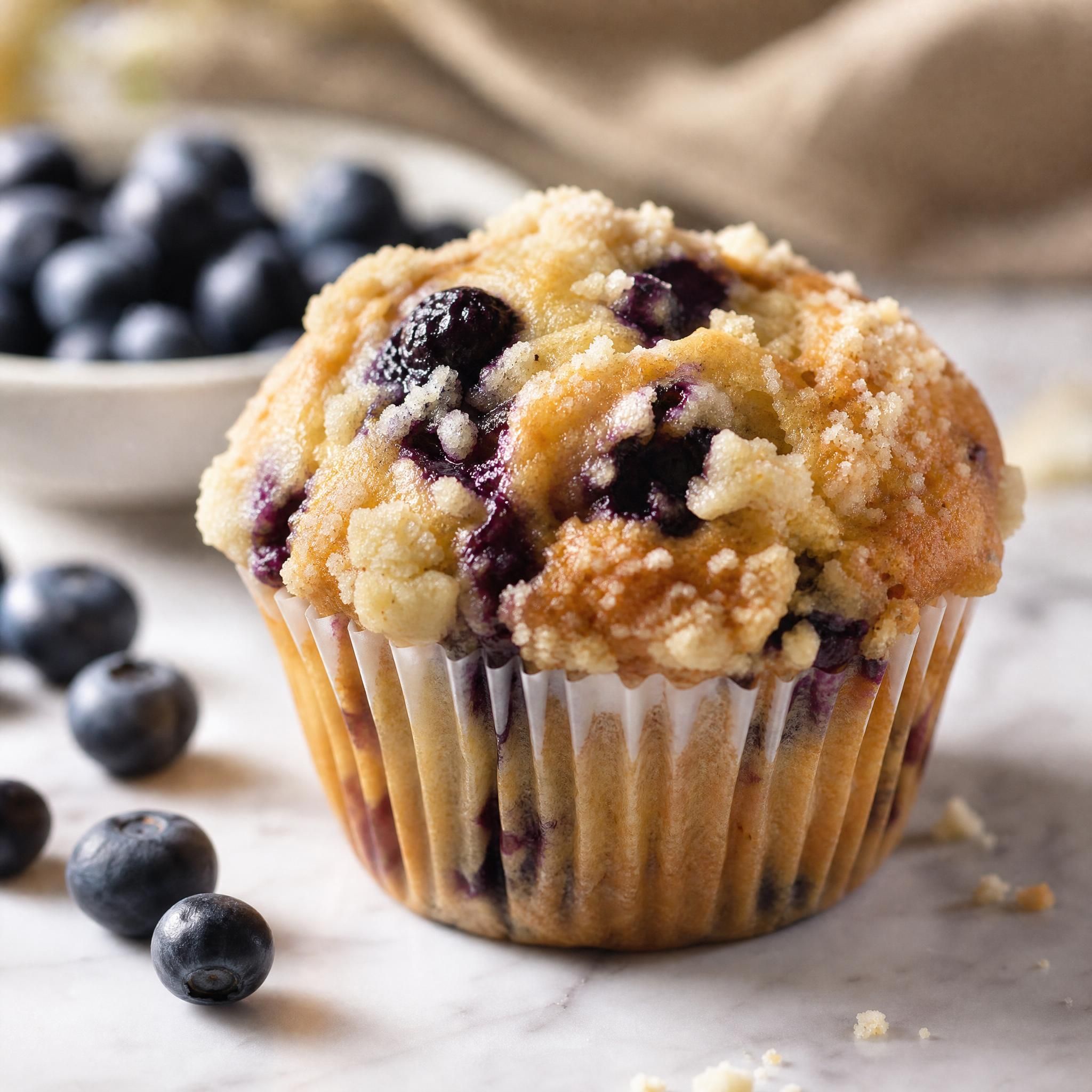 Muffin myrtille crumble