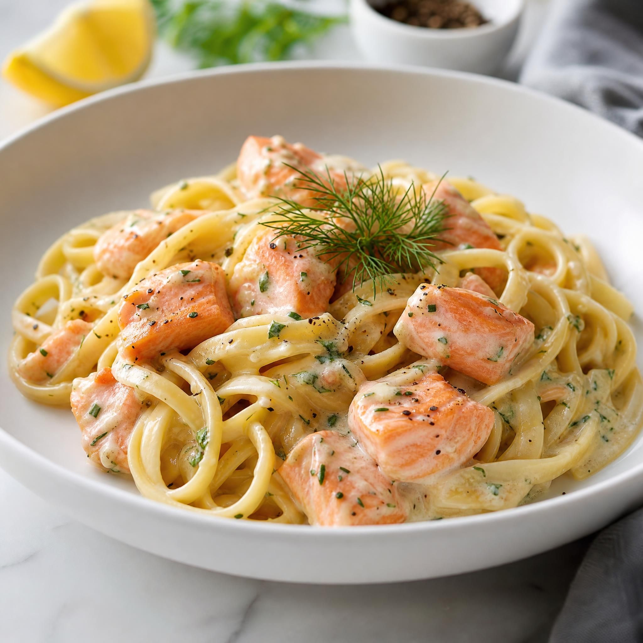 Pâtes au saumon