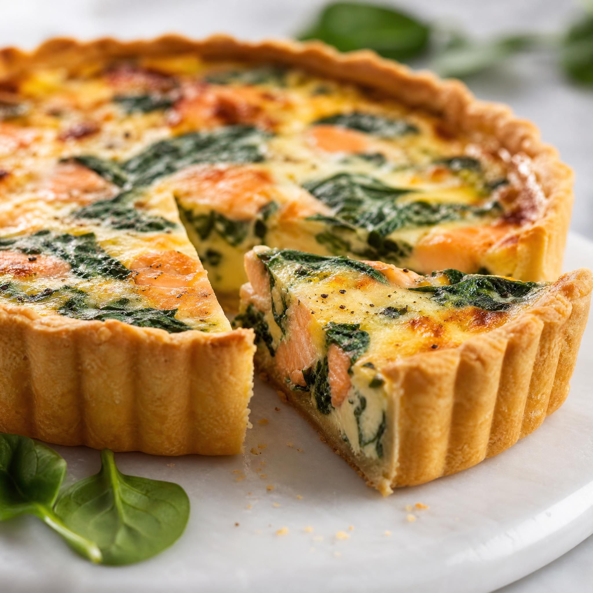 Quiche saumon epinard