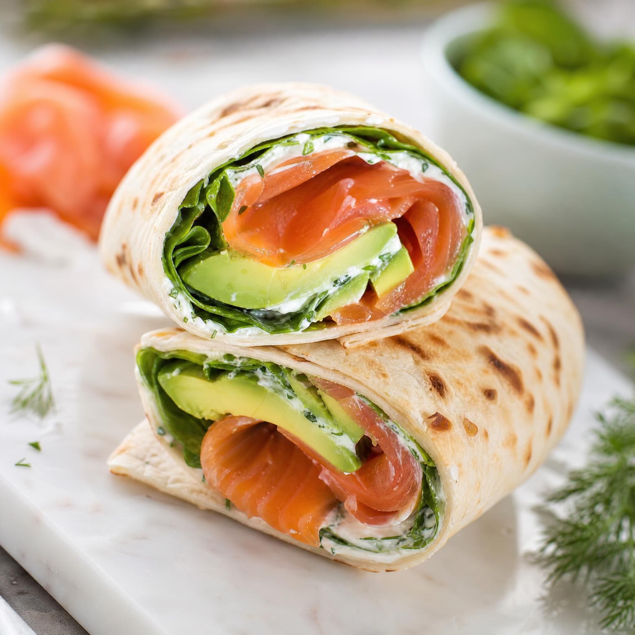Wrap saumon avocat