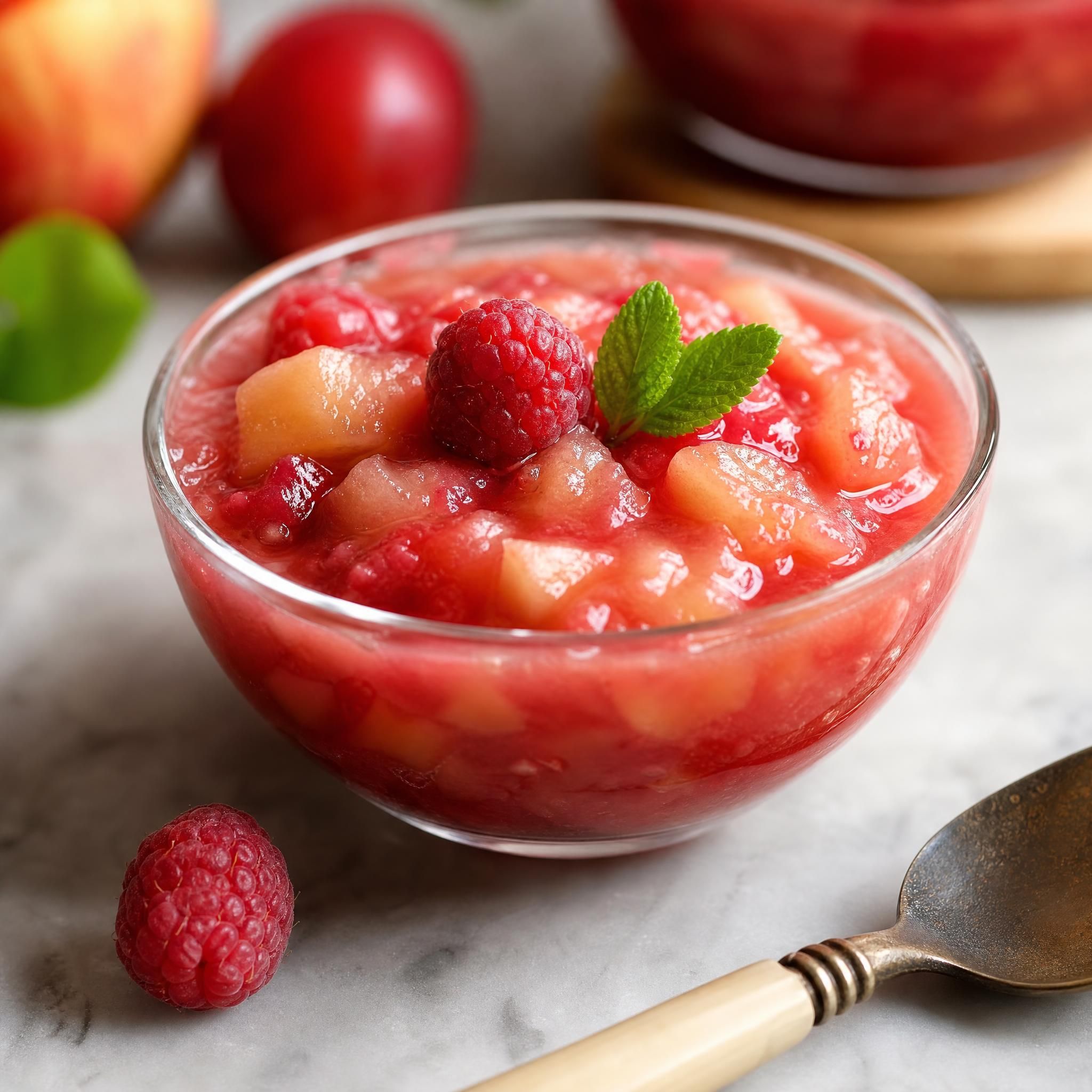 Compote pomme pêche