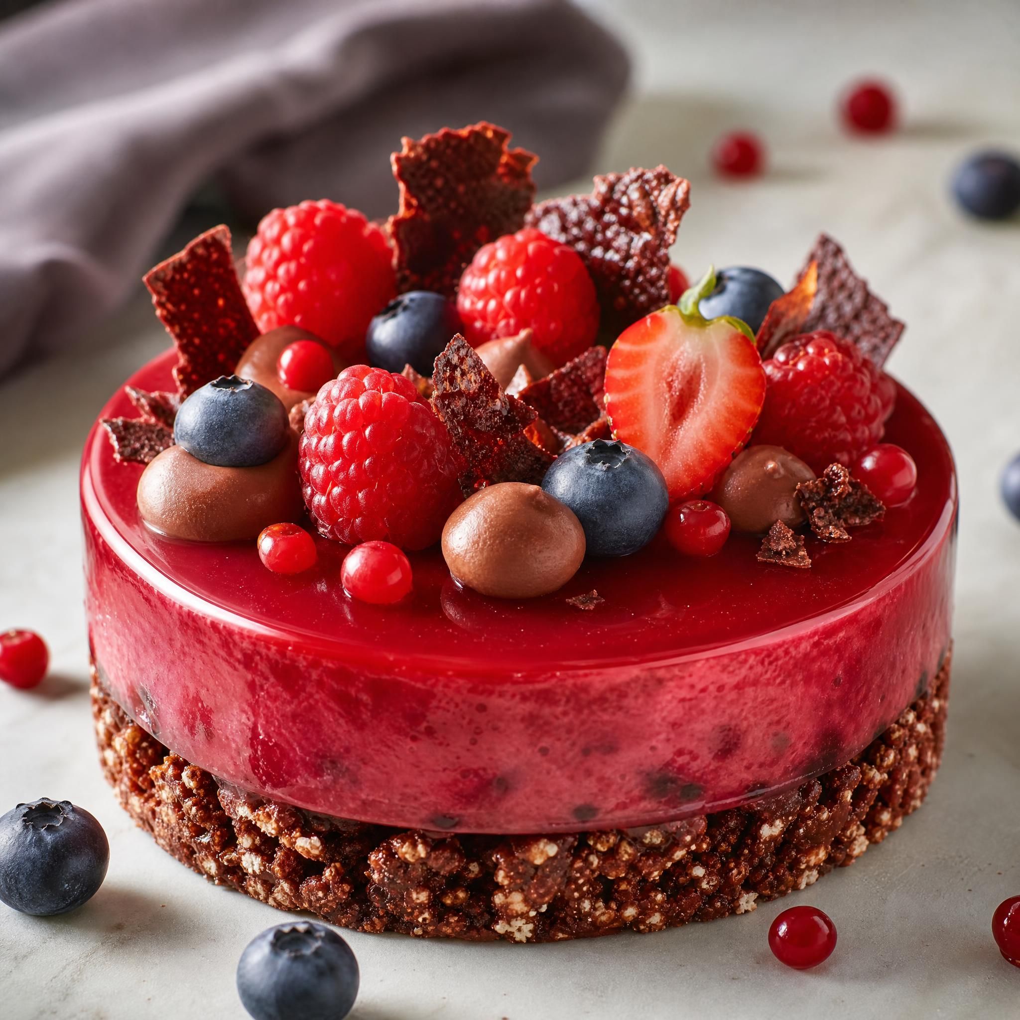 Crunchy fruits rouges
